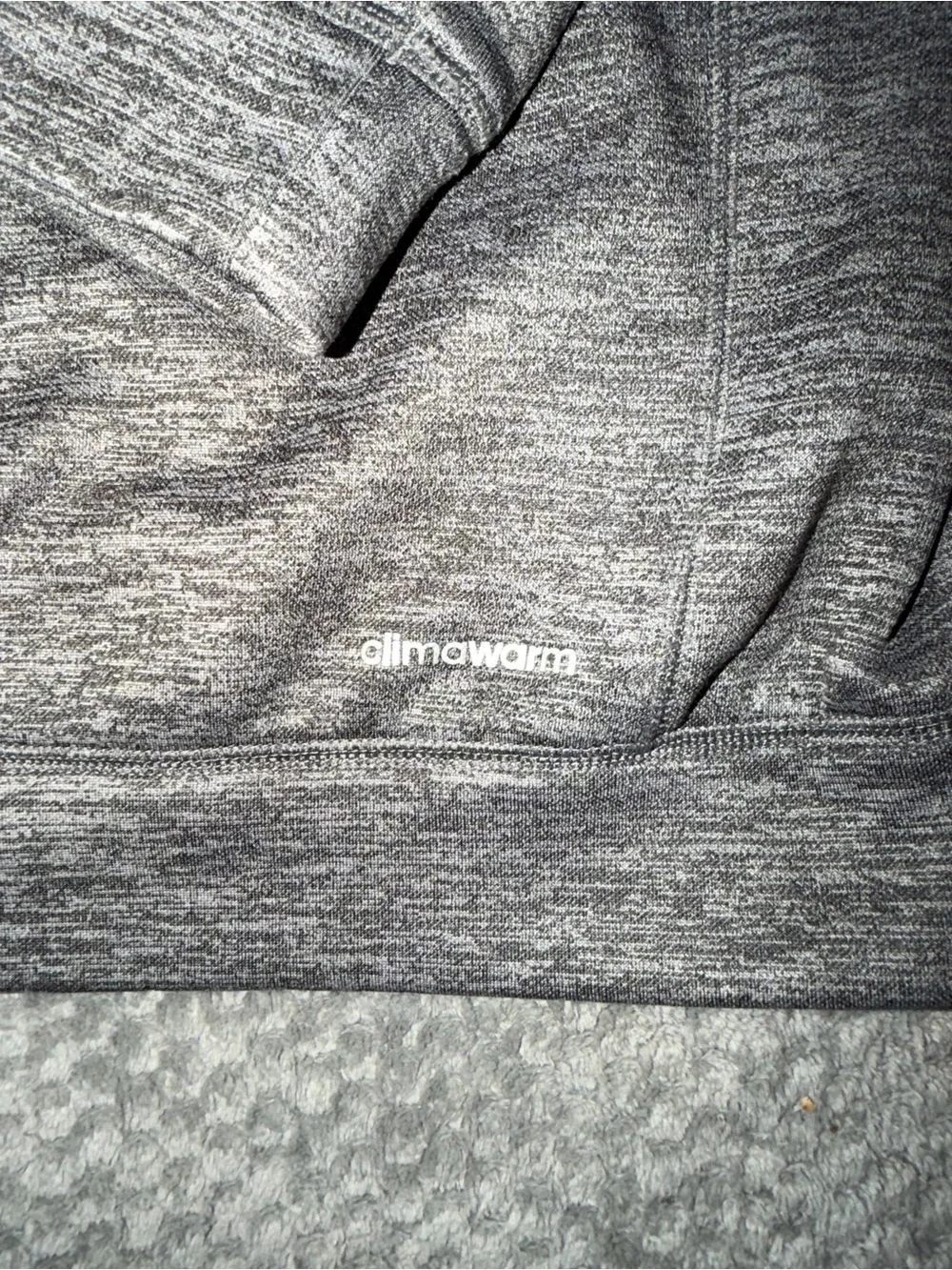 Men's NCSU adidas Gray Quarter-Zip Pullover with Red Logo